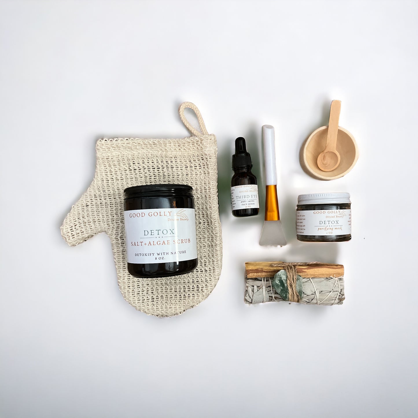 Detox kit | purifying gift box | all natural skincare | cleansing | organic face serum | smudge kit | sage bundle